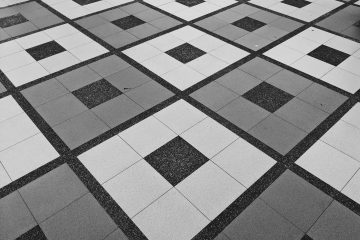 black and white checkered textile